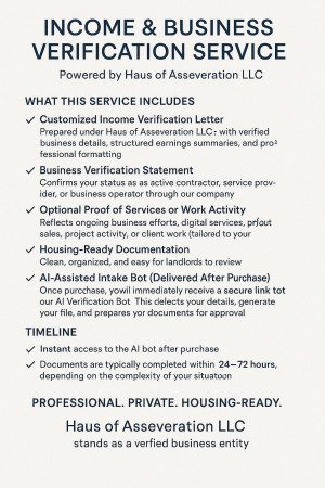 Income & Business Verification Service