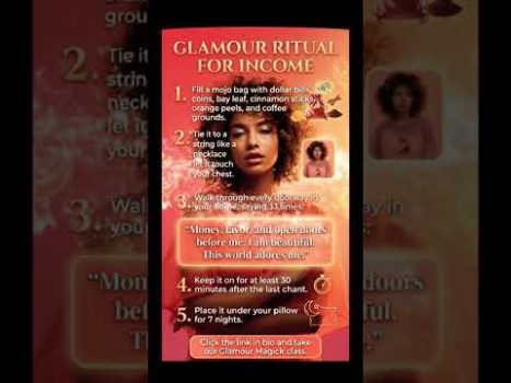 Glamour Ritual For Income #glamourspells #hoodoo #conjure